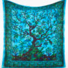Großes Wandtuch mit Lebensbaum in blau
