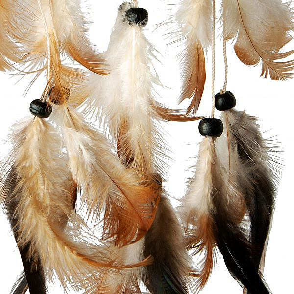 Kleiner Traumfänger aus Sisal mit Federn ca. 6 cm