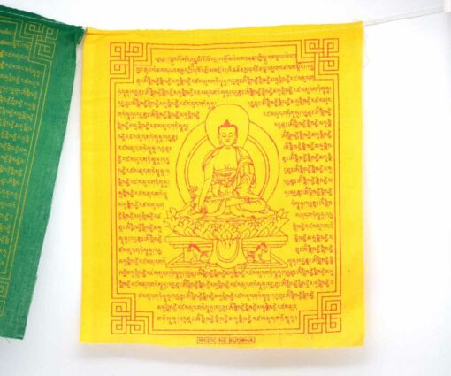 Gebetsfahne Medizin Buddha tibetische Gebetsflaggen fünf Farben gelb