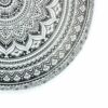 Rundes Mandala Tuch Ombre schwarz grau - ca. 185 cm