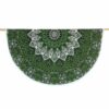 Rundes Mandala Tuch Stern Muster grün schwarz - ca. 185 cm