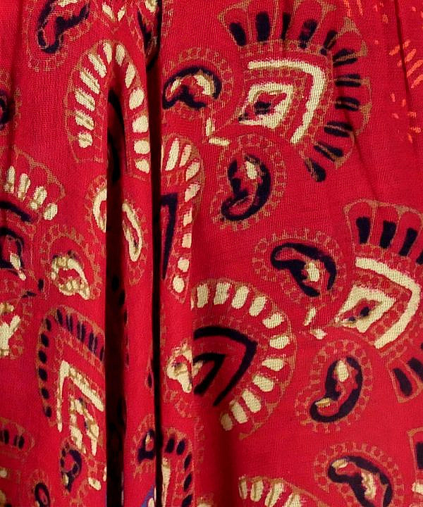 Haremshose Pfauenfeder Mandala rot - Details