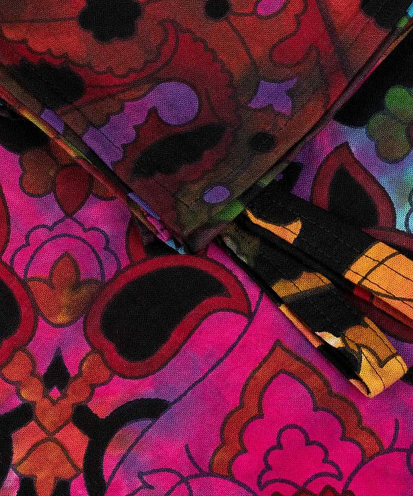 Mandala Vorhang Stern batik bunt details