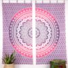 Indischer Vorhang Ombre Mandala lila rosa