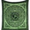 Wandtuch Ohm Zeichen batik grün - groß