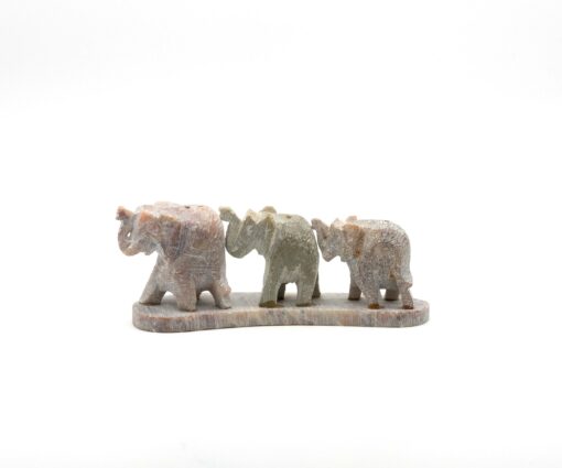 Räucherstäbchenhalter drei Elefanten aus Speckstein