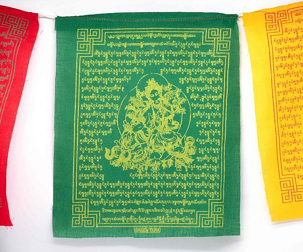 Tibetische Gebetsfahnen Grüne Tara