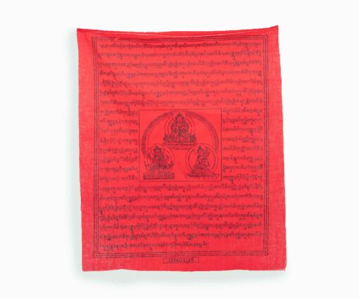 Tibetische Gebetsfahnen XXL Wimpel rot - Langlebigkeit
