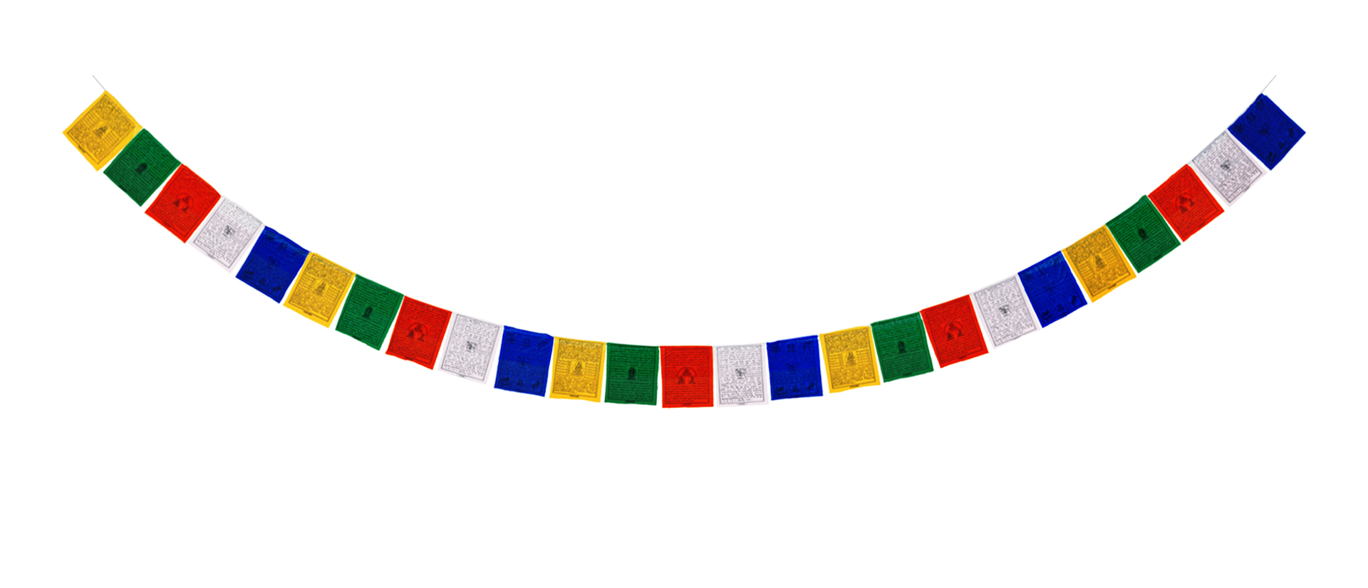 Gebetsfahne Handarbeit aus Nepal tibetische Gebetsstandarte Länge 2,3m blau 