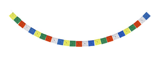 Tibetische Gebetsfahnen transparent Windpferd 5,2 m