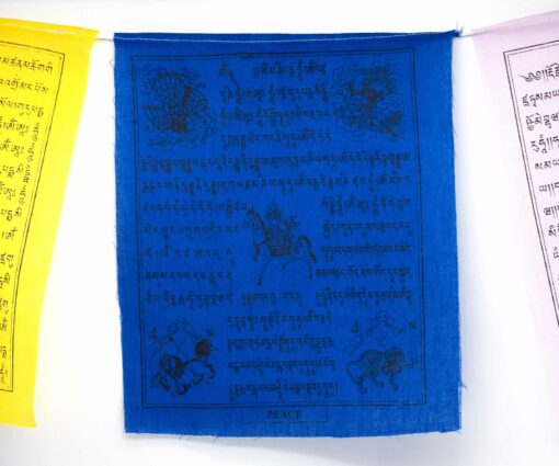 Tibetische Gebetsfahnen weiße Tara - blau