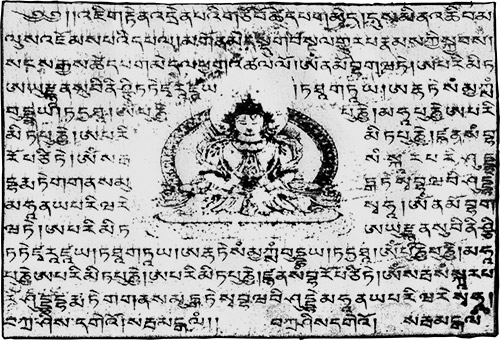 Tibetische Gebetsfahne mit Tara Motiv