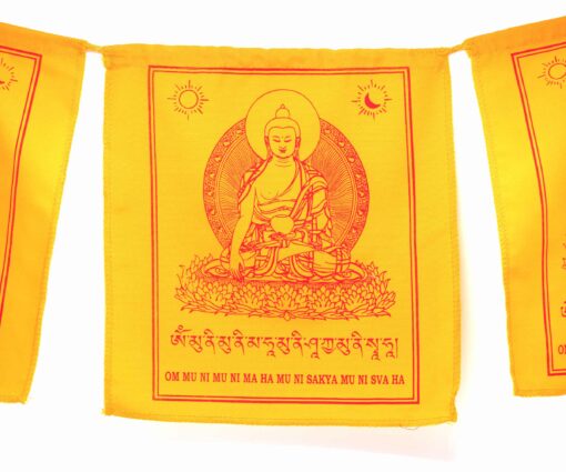 Gebetsfahne Shakyamuni Buddha gelb