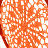 Traumfänger in orange, mit Makramee und Federn 22 cm