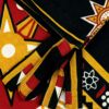 Karmandala Vorhang Astro schwarz orange mit Schlaufen