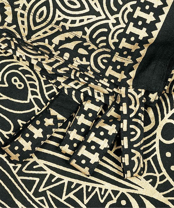 Karmandala Vorhang Fatimas Hand schwarz gold mit Schlaufen