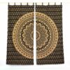 Gold Vorhang Ombre Mandala schwarz mit Schlaufen
