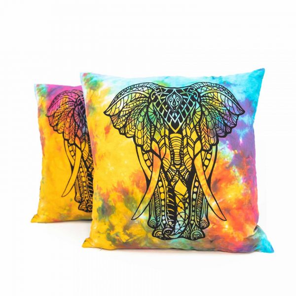 Kissen Elefant batik bunt 2 Stück