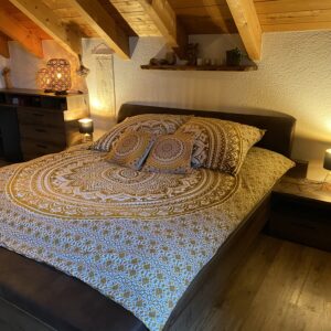 Bettwäsche Ombre Mandala ocker braun - Doppelbett ca. 220x200 cm