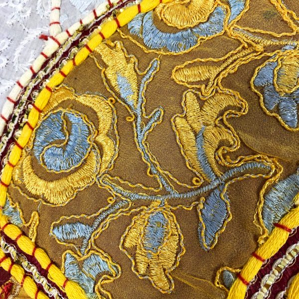 Wandteppich Elefant gelb gold - Patchwork Wandbehang aus Indien